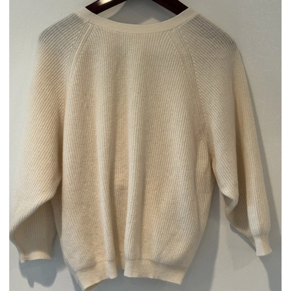 Ba&sh‎ Paris Cream Twist Front Lady Pullover Sweater Sz 1 Small Cozy Chic Boho